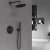 Душевая система Vincea VSFW-101TMB с термостатом Черная матовая 