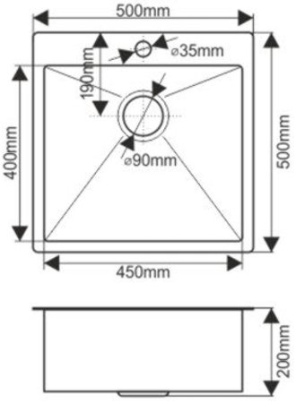 Кухонная мойка Melana Profline D5050HC Бронза 