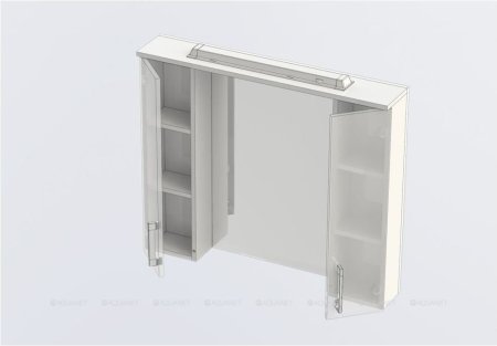 Зеркало-шкаф Aquanet Тиана 90 светлый дуб 