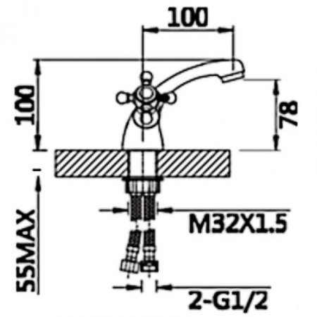 Cмеситель для раковины ViEiR V130111 Хром 