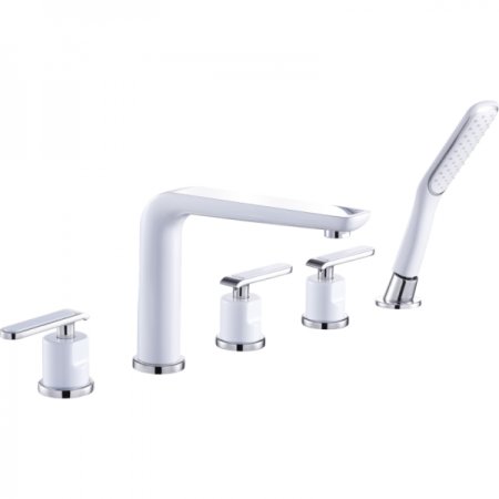 Смеситель для ванны на 5 отверстий Ganzer Haiger GZ52031F Белый 