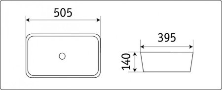 Раковина CeramaLux 78104MW накладная 