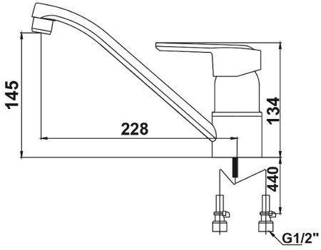Смеситель для кухни Kaiser Orbit 20033 Хром 