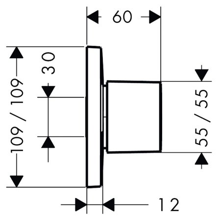 Смеситель Hansgrohe PuraVida Trio/Quattro S 15937000 для ванны с душем 