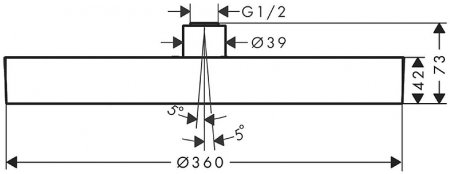 Верхний душ Hansgrohe Rainfinity 26231140 Бронза 
