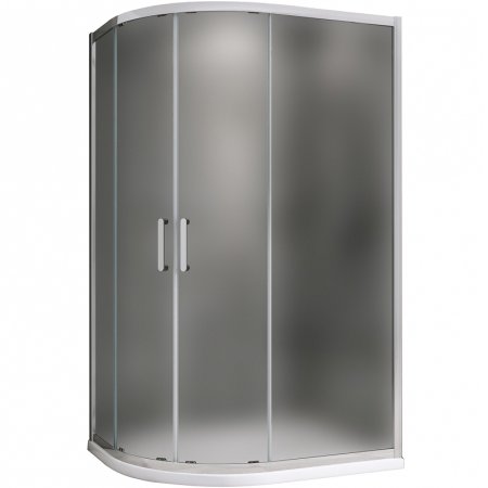 Душевой уголок Abber Schwarzer Diamant 100x90 AG01190M профиль Хром стекло матовое 