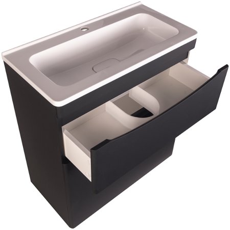 Тумба под раковину Style Line Бергамо 70 СС-00002311 Черная антискрейч 