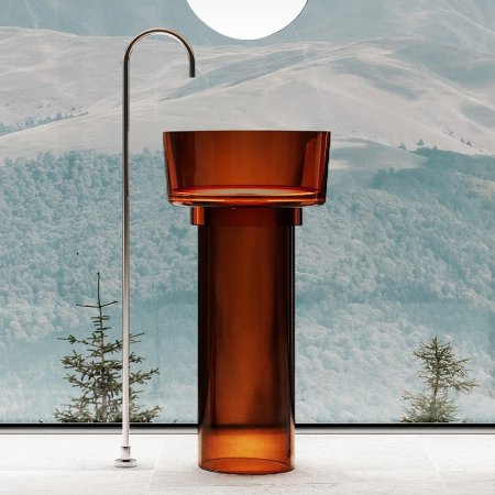 Раковина Abber Kristall 45 AT2702Opal Коричневая 