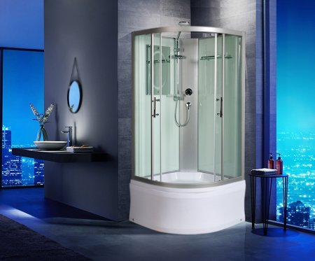 Душевая кабина WeltWasser WW500 Halle 901 90x90 10000003239 профиль Хром стекло прозрачное 