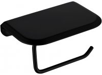 Держатель туалетной бумаги Abber Nord AA1530B с полкой Черный матовый