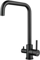 Смеситель для кухни с подключением фильтра воды Raffine F118H, черный