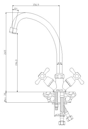 Смеситель для кухни Rossinka Y02-71 Хром 
