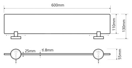 Полка Bemeta Omega 104102042 
