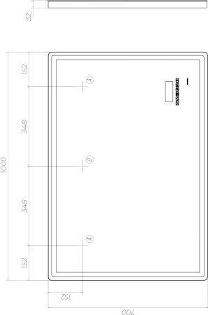 Зеркало VIGO Geometry Media z.GEO.100.Media, 100 см 