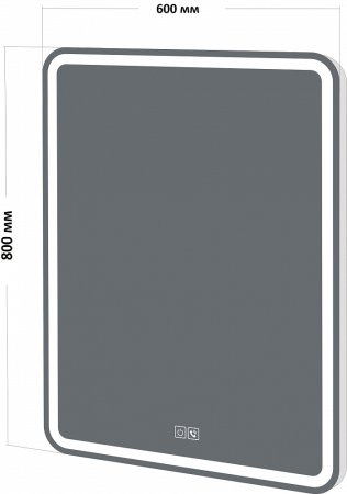 Зеркало BelBagno SPC-MAR-600-800-LED-TCH-PHONE с bluetooth, микрофоном и динамиками 
