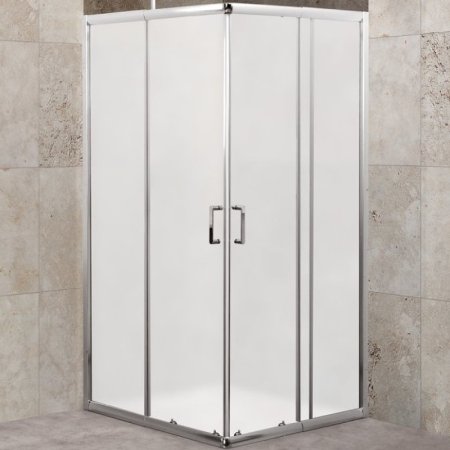Душевой уголок BelBagno Unique 100х100 UNIQUE-A-2-85/100-M-Cr профиль Хром стекло матовое 