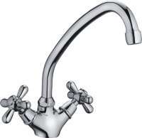 Смеситель двуручковый для кухни HAIBA HB4125 хром