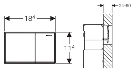 Кнопка смыва Geberit Omega 60 115.081.SI.1 белая 
