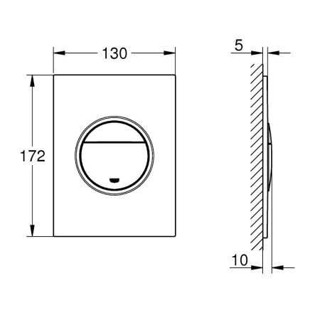 Кнопка смыва Grohe Nova Cosmopolitan S 37601GN0 холодный рассвет матовый 
