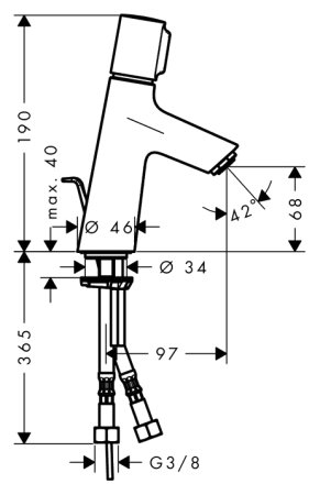 Смеситель Hansgrohe Talis Select S 72040000 для раковины 