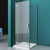 Душевой уголок BelBagno Kraft 80х80 KRAFT-A-12-80-C-Cr-L профиль Хром стекло прозрачное