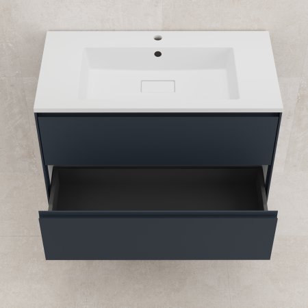 Тумба подвесная "ЛИМА 90" эмаль, под раковину LINE 90, 2 ящ., PLUS, графит 