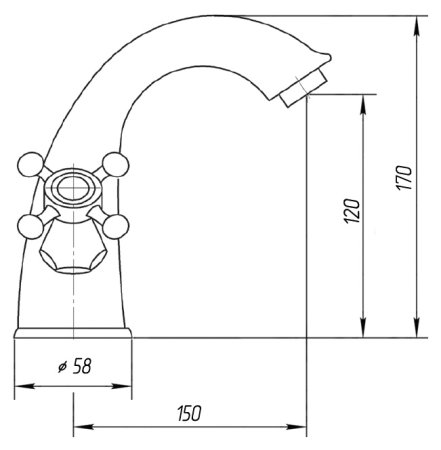 Смеситель Migliore Prestige 26896 для раковины золото 