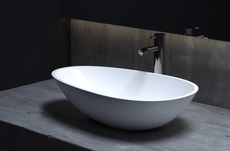 Раковина накладная глянцевая 58x35 Salini CALLISTA 101 1101101G 