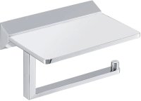 Держатель для туалетной бумаги с полочкой Rose RG1605, хром