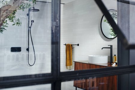 Термостат Axor One 45712670 для душа, черный матовый 