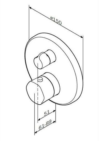 Смеситель для душа AM.PM Gem F9085500 с термостатом Хром 