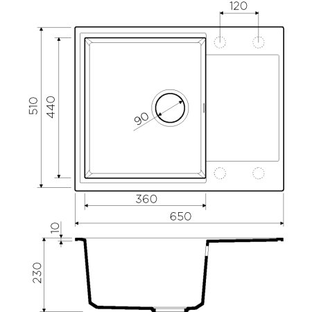 Мойка для кухни Omoikiri Daisen-65-CA 4993681 Карамель 