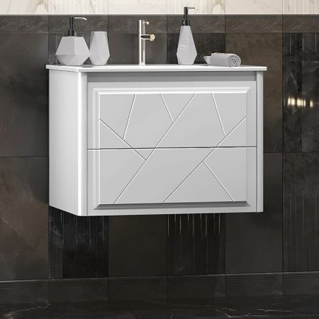 Тумба под раковину Opadiris Луиджи 70 00-00005952 подвесная Белая матовая 