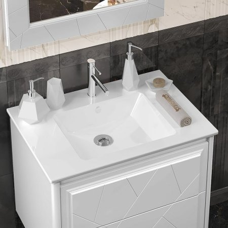 Тумба под раковину Opadiris Луиджи 70 00-00005952 подвесная Белая матовая 