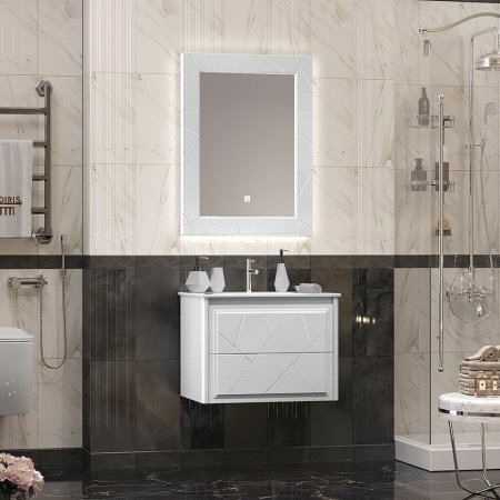 Тумба под раковину Opadiris Луиджи 70 00-00005952 подвесная Белая матовая 