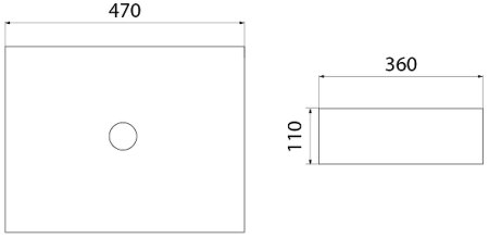 Раковина-чаша Iddis Slide 47 SLIBM02i27 Черная матовая 