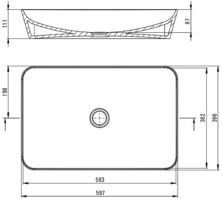 Раковина-чаша Deante Tess 60 CDS_NU6S Черная матовая 