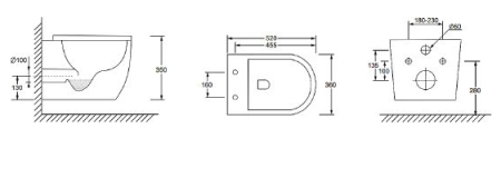 Унитаз подвесной Ceramica Nova Mia Rimless CN1805 
