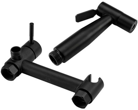 Гигиенический душ со смесителем Frap F7503-6 Черный матовый 