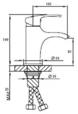 Смеситель для раковины Frap H69 F1069 Хром 