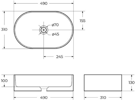 Раковина-чаша BelBagno 50 BB1497 Белая 