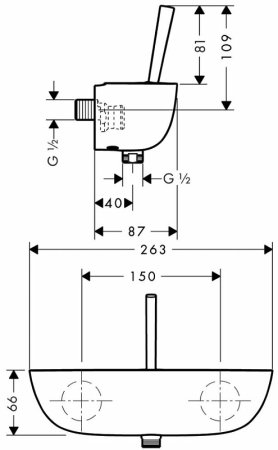 Смеситель для душа Hansgrohe PuraVida 15672400 Белый Хром 