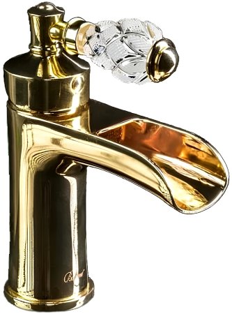 Смеситель для раковины Boheme Vogue Crystal 211-CRST Золото 