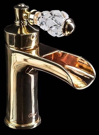 Смеситель для раковины Boheme Vogue Crystal 211-CRST Золото 