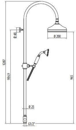 Душевая система Gattoni Vivaldi 4293/PDC0 Хром 