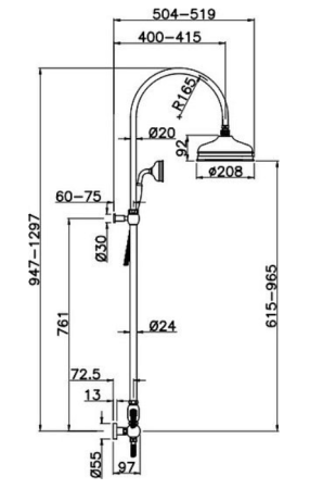 Душевая система Gattoni Vivaldi 4293/PDC0 Хром 