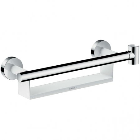 Поручень Hansgrohe Unica Comfort 26328400 с полочкой и держателем для душа 