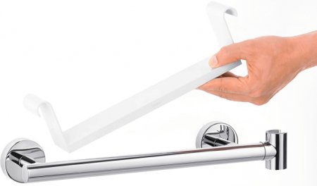 Поручень Hansgrohe Unica Comfort 26328400 с полочкой и держателем для душа 