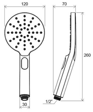 Ручной душ Ravak 956.00 X07P233 Хром 