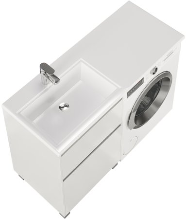 Тумба с раковиной Creto Cafor 110 L 19-W110L Белый глянец 